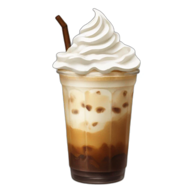 Iced coffee with whipped cream sticker