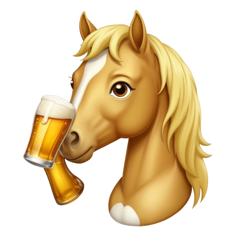 Cavalo bebendo cerveja sticker