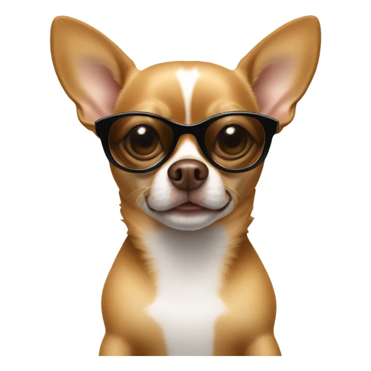 Brown chihuahua with sunglasses sticker