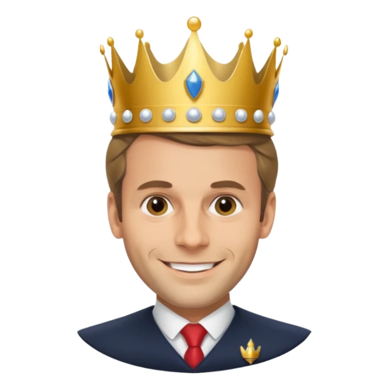 Manuel Macron avec une coronne sticker