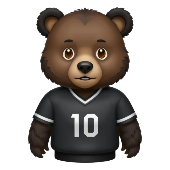 black bear with jersey sticker