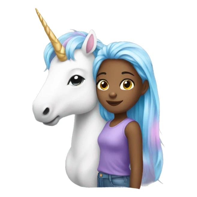 cute girl with a unicorn sticker