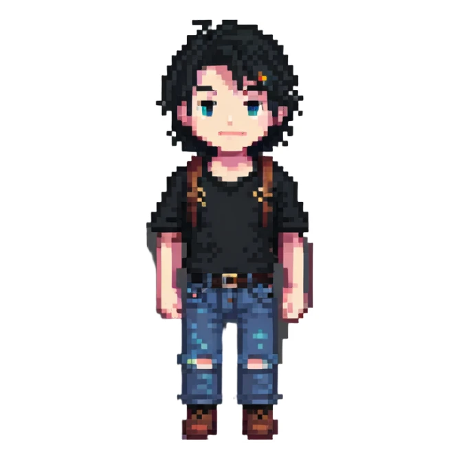Pixel art boyfriend character sticker