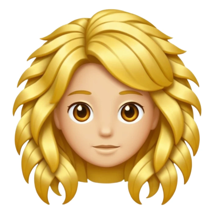 Corona de pelo dorada sticker