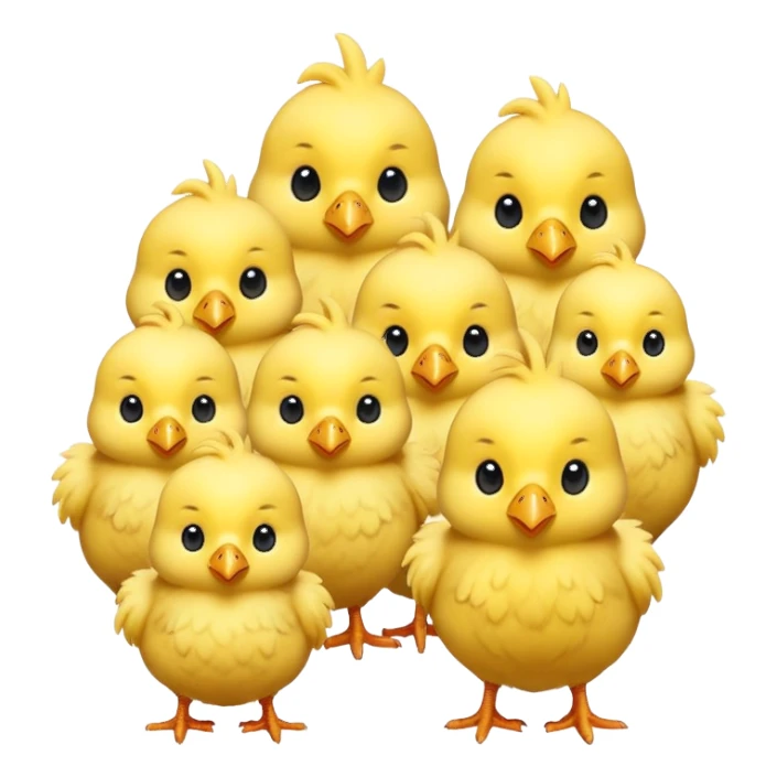 Six little chicken  sticker
