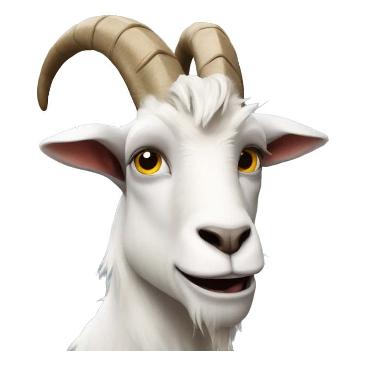 goat looking strong, evil and rageous sticker