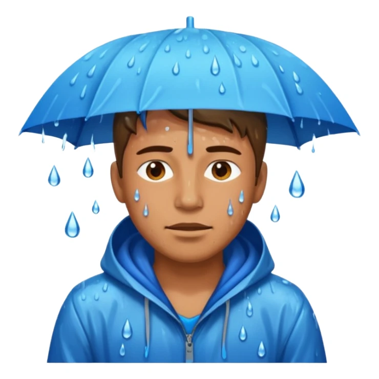 man caught in the rain sticker