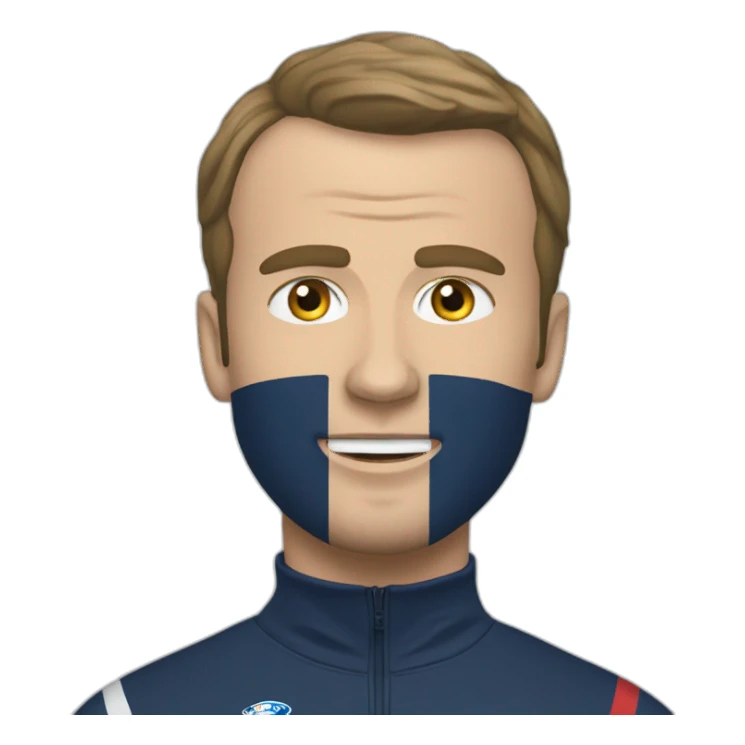 Macron qui joue au foot sticker