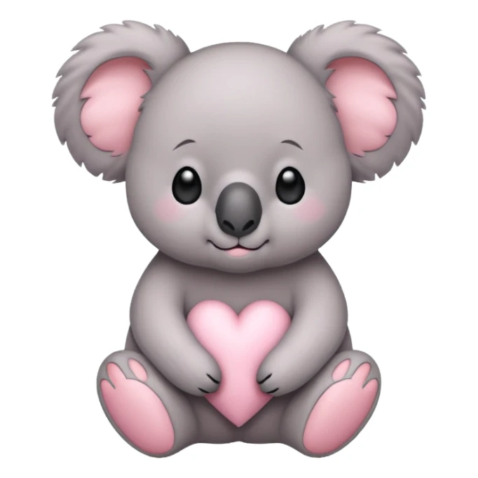 Pastel pink koala sticker