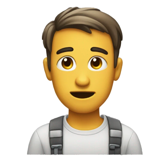 Shrugging and blushing sticker