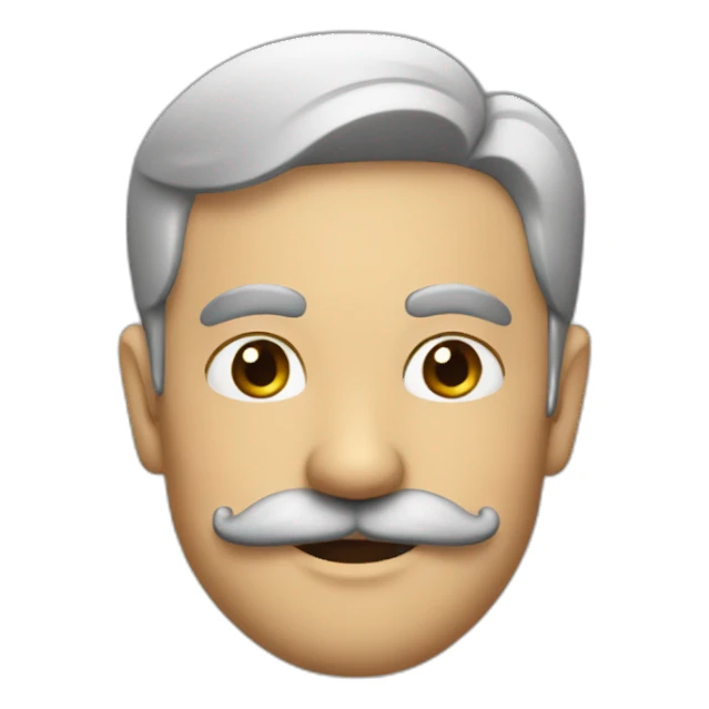 papi avec petite moustache sticker