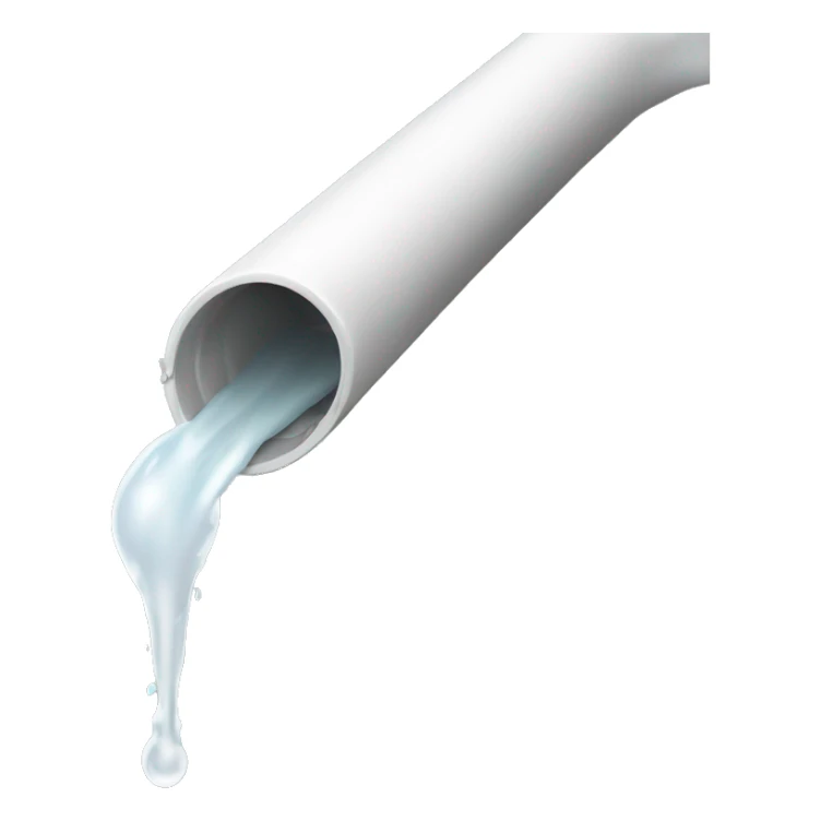 draining white pipe leaking  sticker