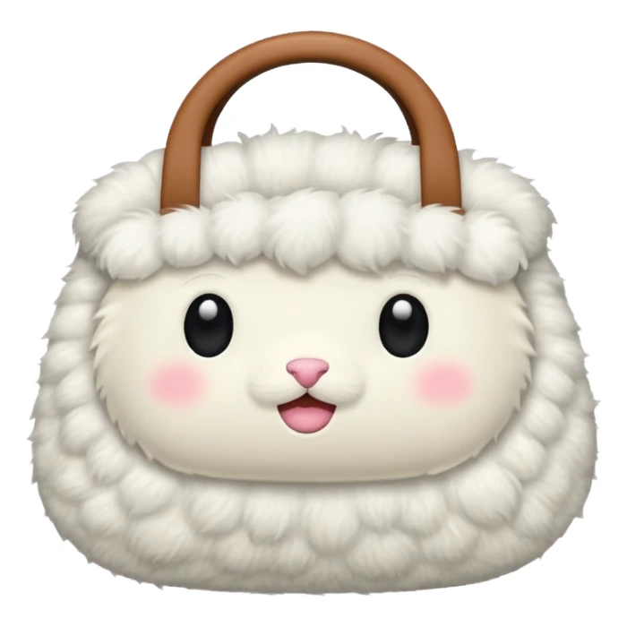 fluffy bag sticker