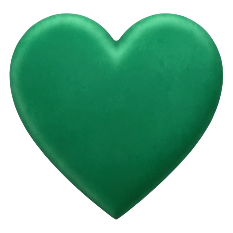heart with a velvet texture and emerald trim sticker