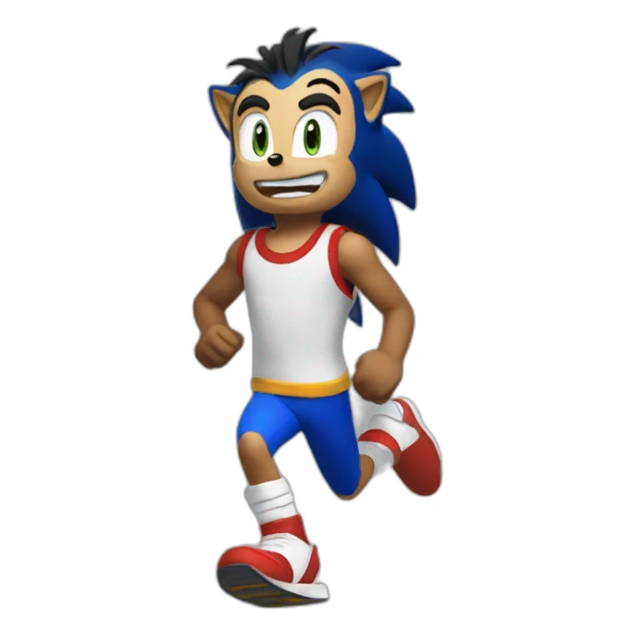 sonic run sticker
