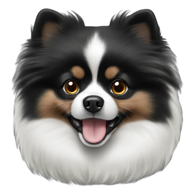Black and white Pomeranian  sticker