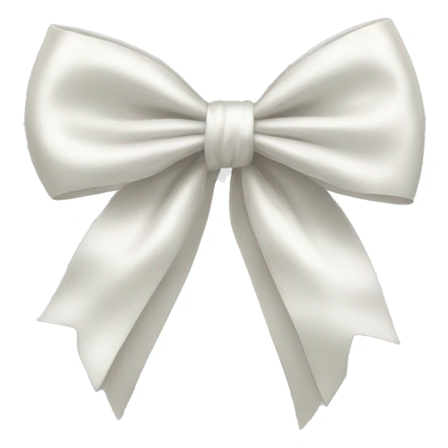 white silk bow sticker