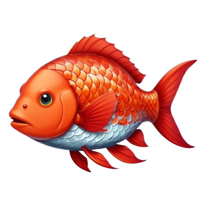 Fish with red hair sticker