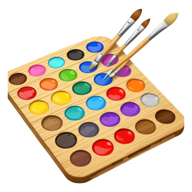 Palette with brushes sticker