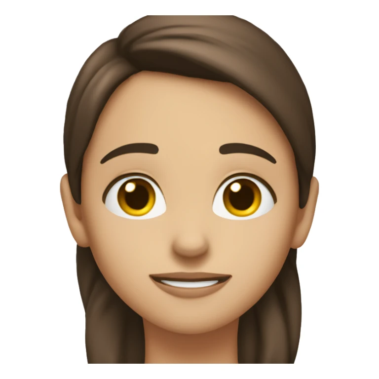 A relieved brunette thinking “Phew!” sticker