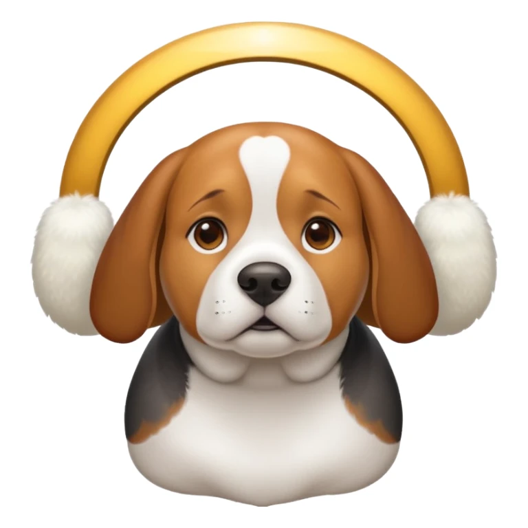 Fat Beagle with a halo  sticker