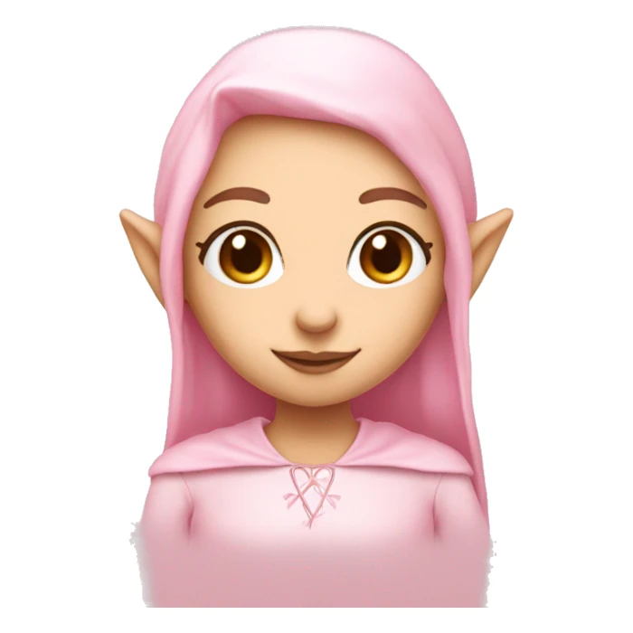 Light pink elf girl sticker