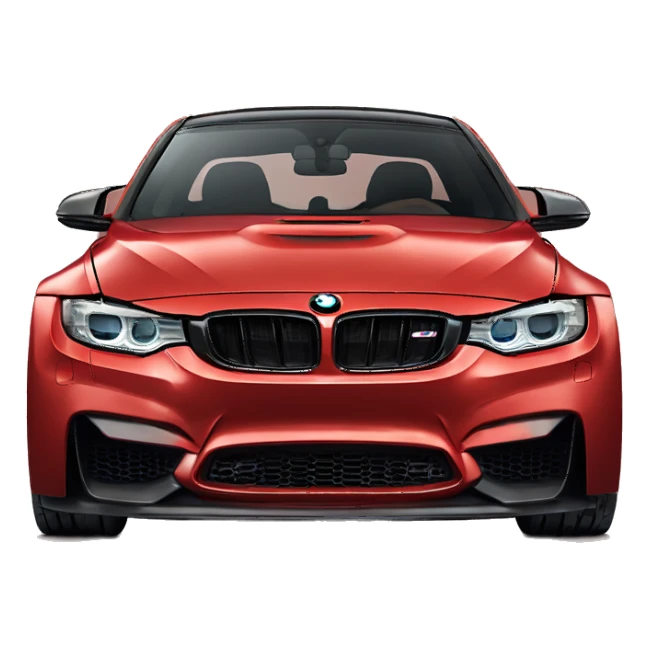 RED g80 BMW M3 front view sticker
