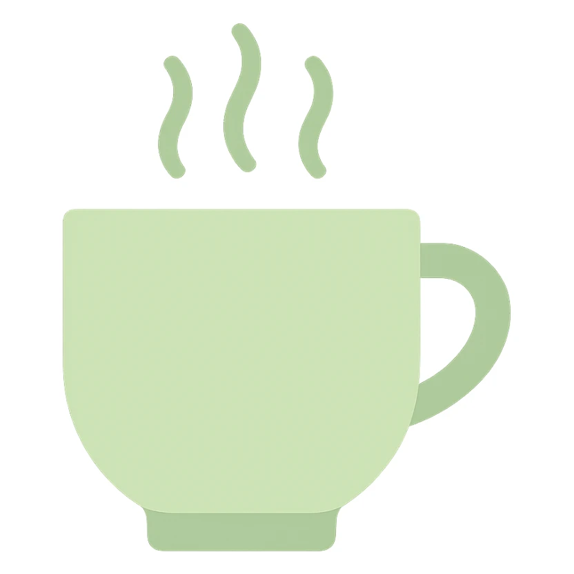 pale green steamed cup sticker