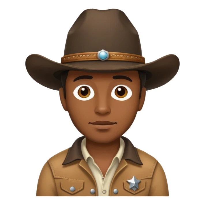 Black man wearing cowboy hat  sticker