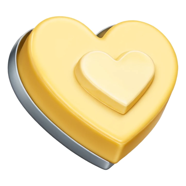 butter colour heart sticker