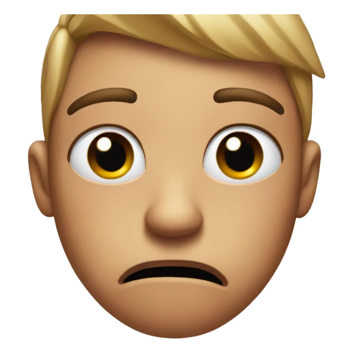 Blushing sad face frustrated  sticker