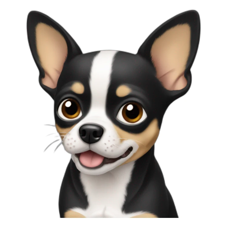 chihuahua NEGRO gritando sticker