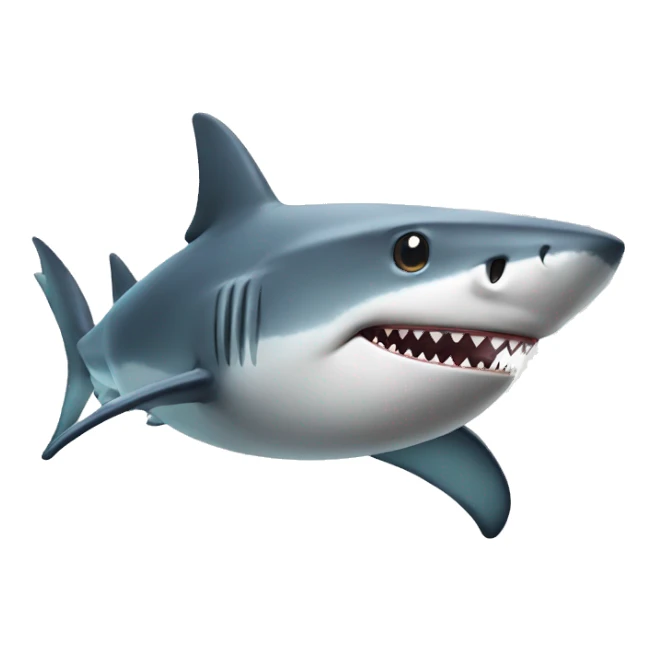 Shark with a cool top on sticker