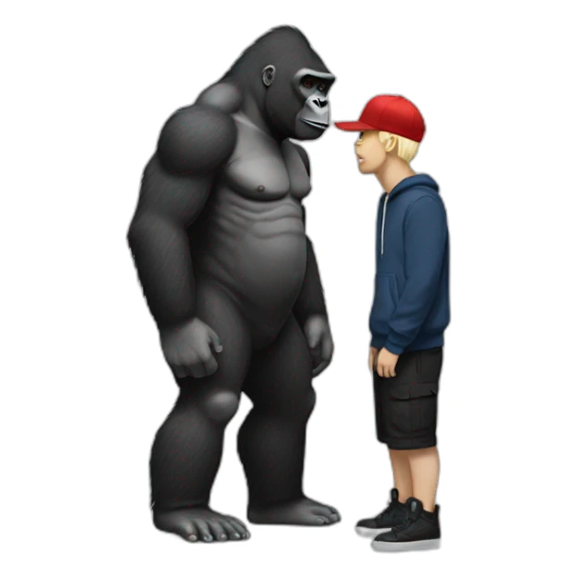 Gorilla meeting Eminem sticker
