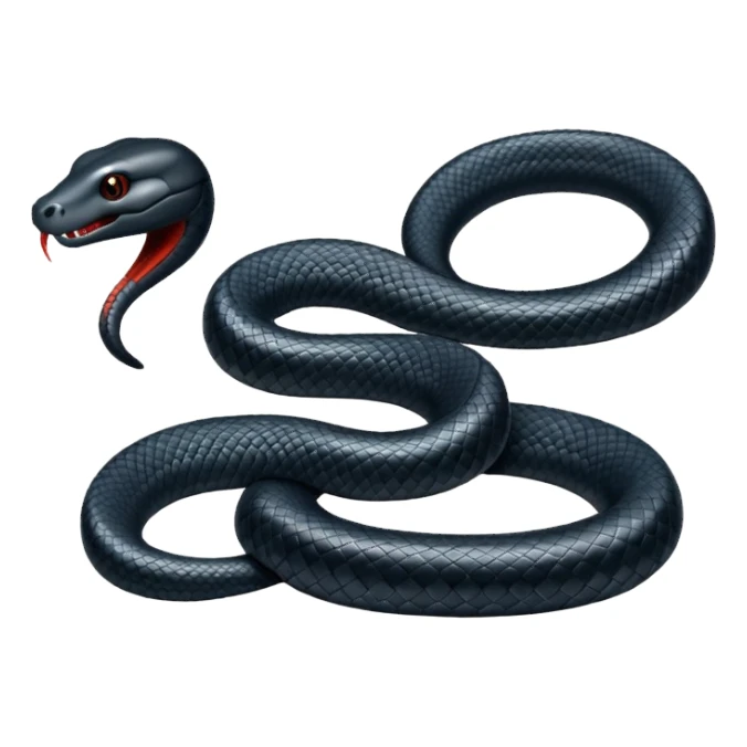 Black snake sticker