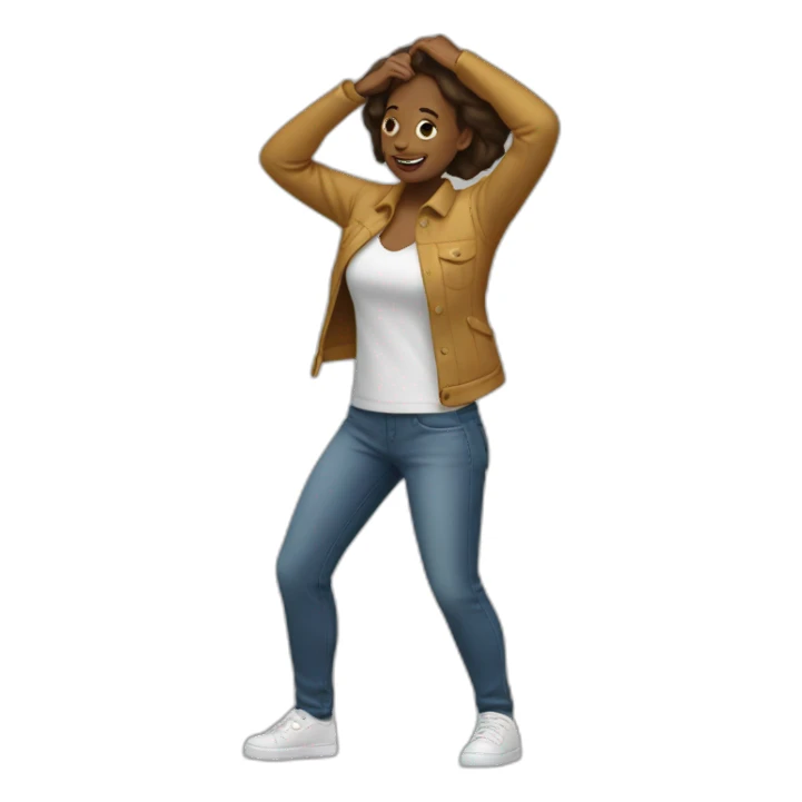 Femme qui dab sticker