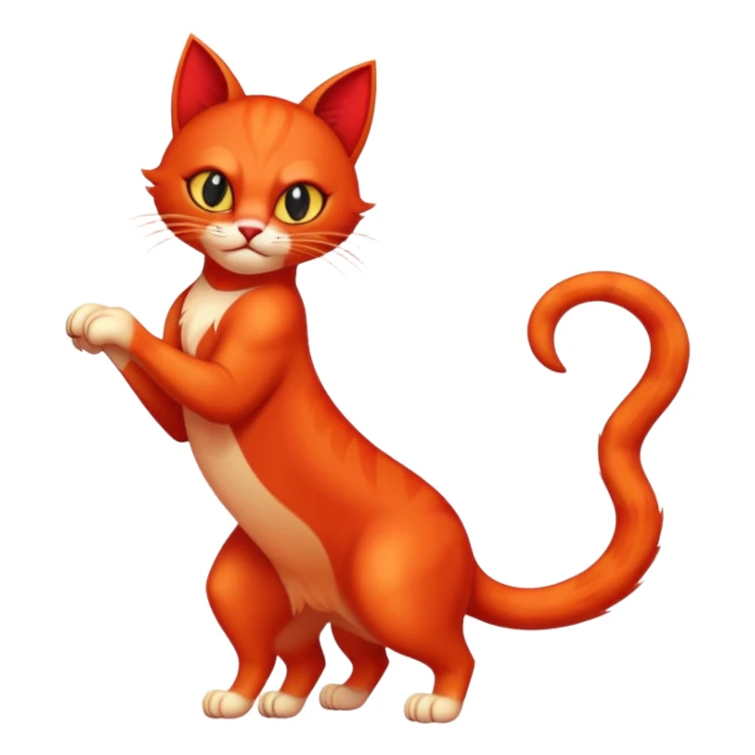 Devil red cat sticker