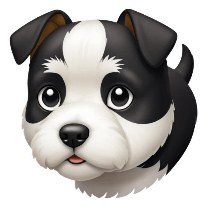 Black and white terrier sticker