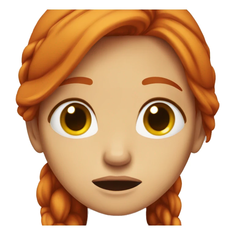 Redhead girl crying sticker