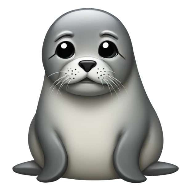 Sad seal sticker