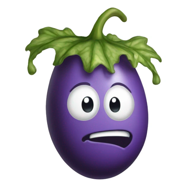 Sweating egg plant sticker