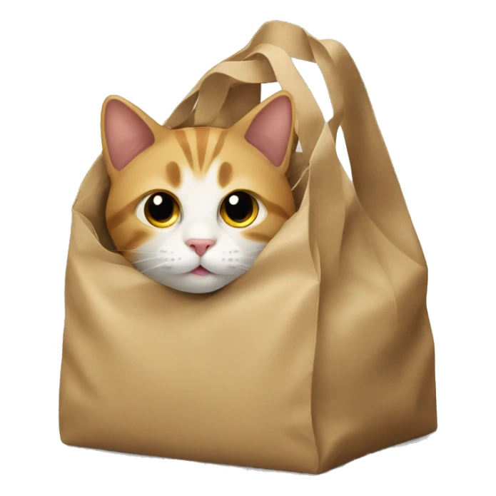 cat in bag sticker