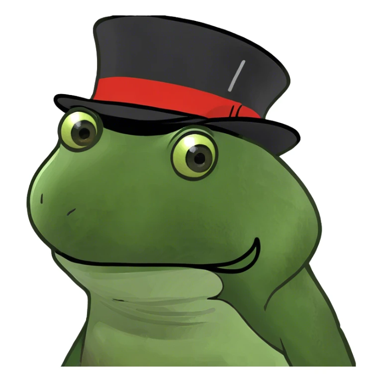 cat with a tophat sticker