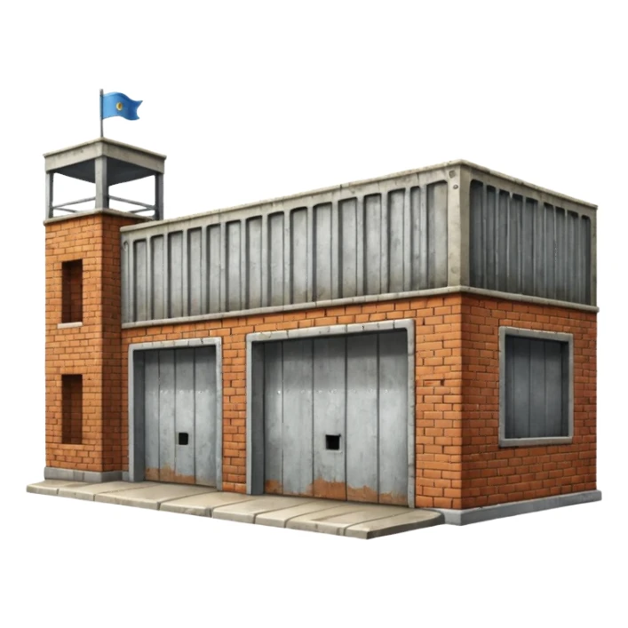 military warehouse sticker