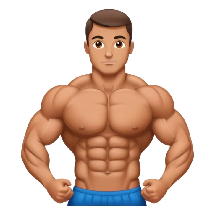 bodybuilder laying down abs exercise sticker