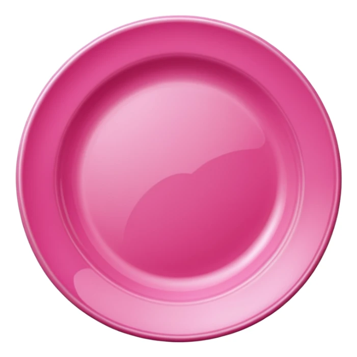 Transparent background pink plate side profile  sticker