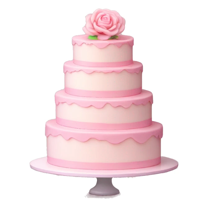 light pink pretty tiered cake  sticker