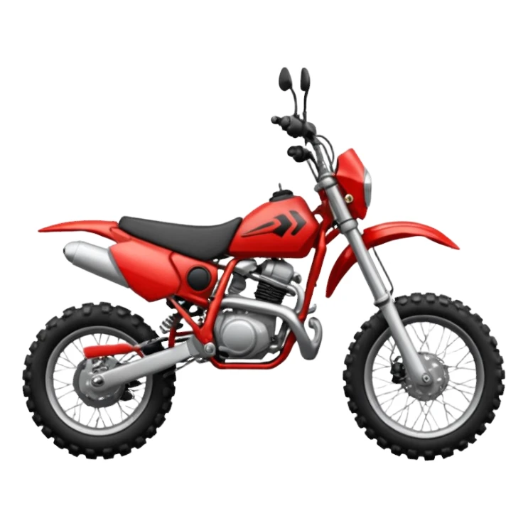 Red dirt bike sticker