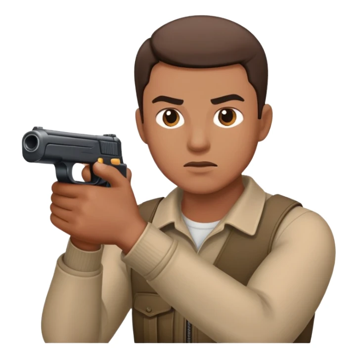 Man shooting  sticker