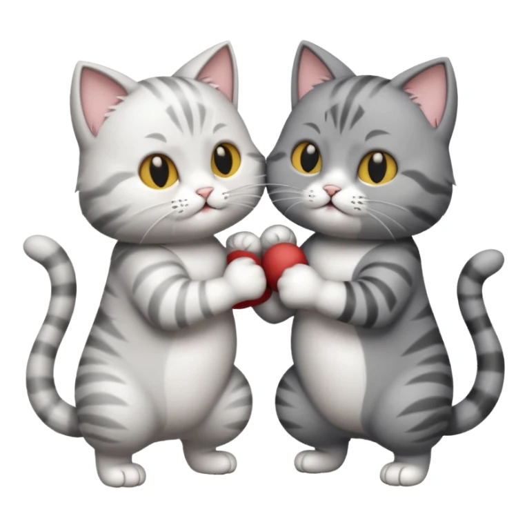 Two cats boxing sticker
